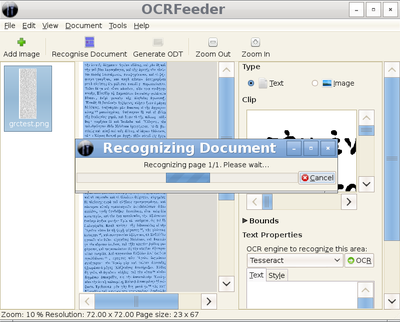 OCRFeeder screenshot